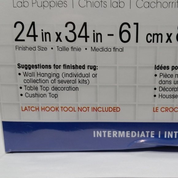 WonderArt Latch Hook Kit Lab Puppies - Picture 4 of 9